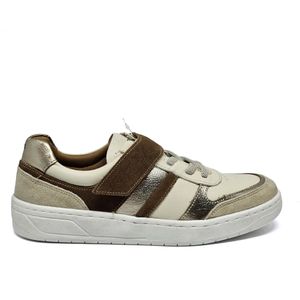 Tenis Sara Couro Marfim Prata Velha Off W Havana - SAR001