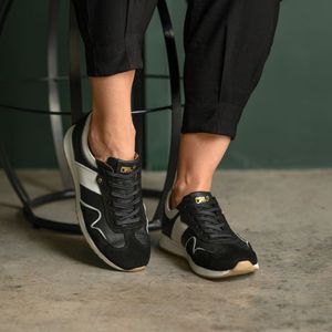 Tenis Tie Couro Preto Preto Roma Gelo - TIE28