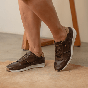 Tenis Tie Couro Terracota Cashemire - TIE23