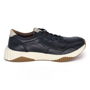Tenis Sky Couro Preto Off White - SKY001