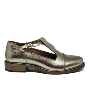 Sapato Kate Couro Metal Prata Velha - KAT012
