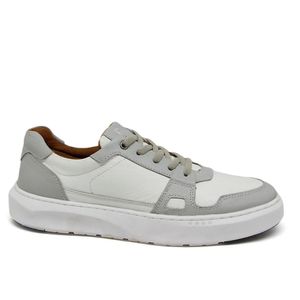 Sapatenis Manhattan Couro Cinza Roma Gelo - MHN001