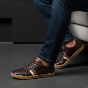 Sapatenis Bilbao Couro Vita Cafe Off W Amendoa - BIL019