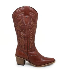 Bota Nashville Couro Mogno Terracota - NAS002