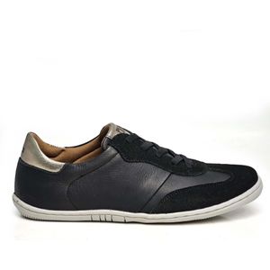 Tenis Fizzy Couro Preto Preto Metal Prata Velha - FIZ003
