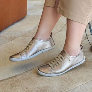 Tenis Fizzy Couro Metal Prata Velha - FIZ2646