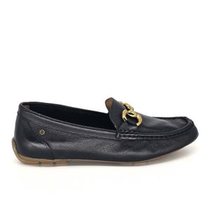 Mocassim Lady Couro Preto Lustro - LAD1053
