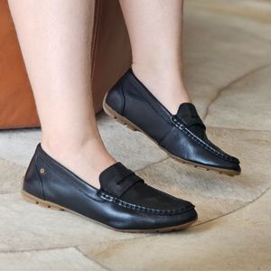 Mocassim Lady Couro Preto Lustro - LAD1052