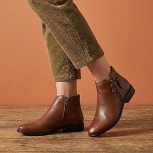 Bota Luna Couro Mogno - LUN002