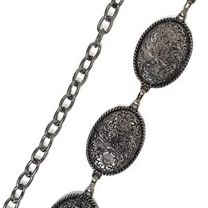 Cinto Corrente Boho Prata Velho - CTF3085